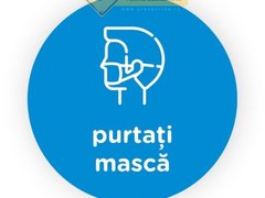 Semn albastru purtati masca